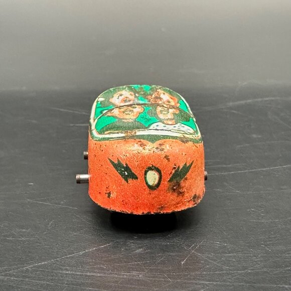 Vintage J Chein Metal Roller Coaster Car Toy 1950s Tin Litho Mini Mid Century - Picture 2 of 11